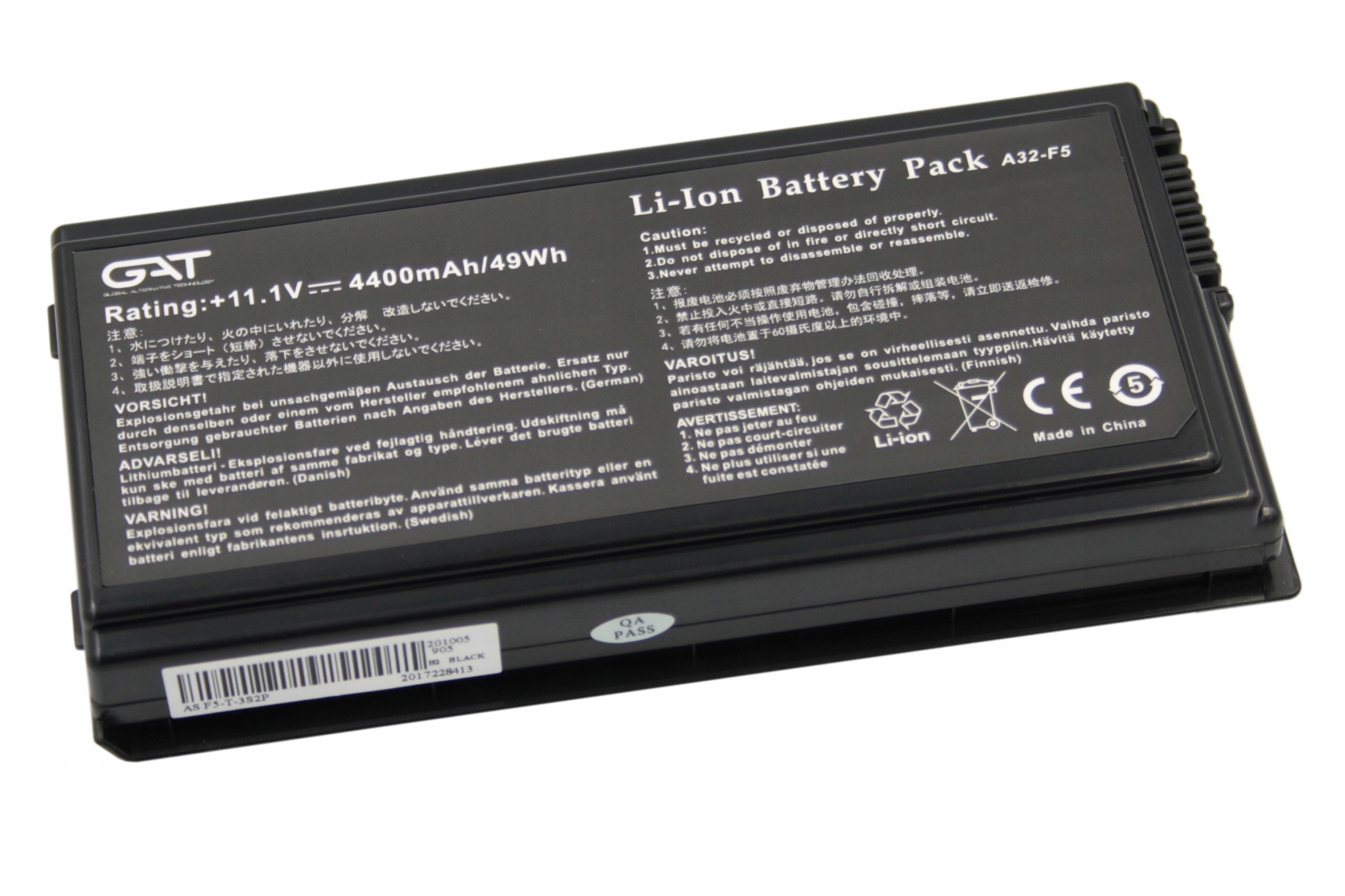 BATERIA ASUS A32-F5 F5RL F5GL F5SL F5N X50RL X50SL X5R X5RE 70-NLF1B2000Y 4400MAH 11.1V GAT - Baterie do laptopów