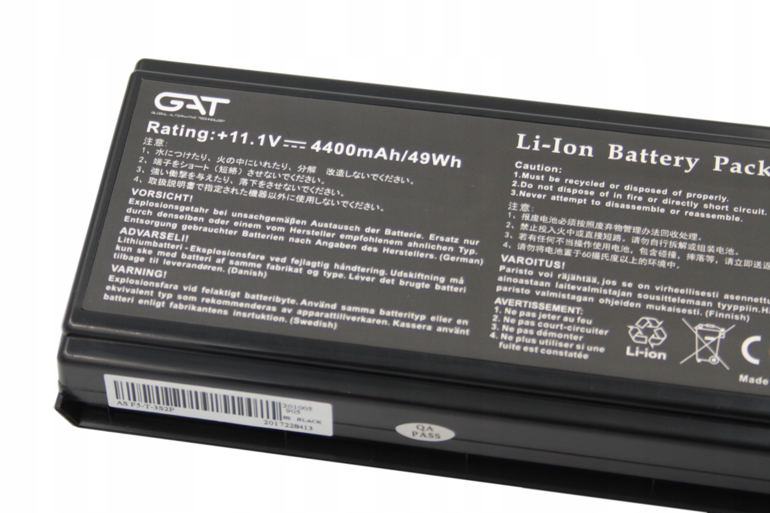 BATERIA ASUS A32-F5 F5RL F5GL F5SL F5N X50RL X50SL X5R X5RE 70-NLF1B2000Y 4400MAH 11.1V GAT - Baterie do laptopów