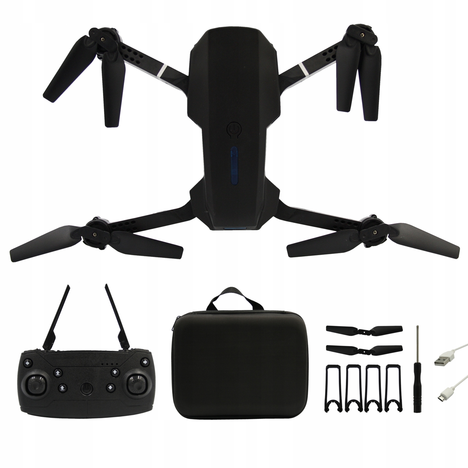 DRON Z KAMERĄ 4K LS-E525 Z PILOTEM I AKCESORIAMI CZARNY - Akcesoria elektroniczne