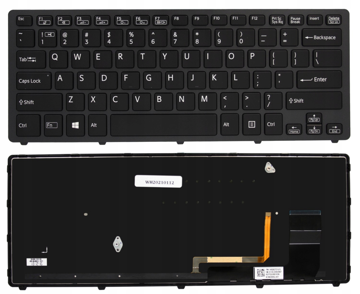 KLAWIATURA SONY VAIO SVF14N SVF14N1C5E SVF14N1J2RS Z PODŚWIETLENIEM CZARNA - Klawiatury do laptopów