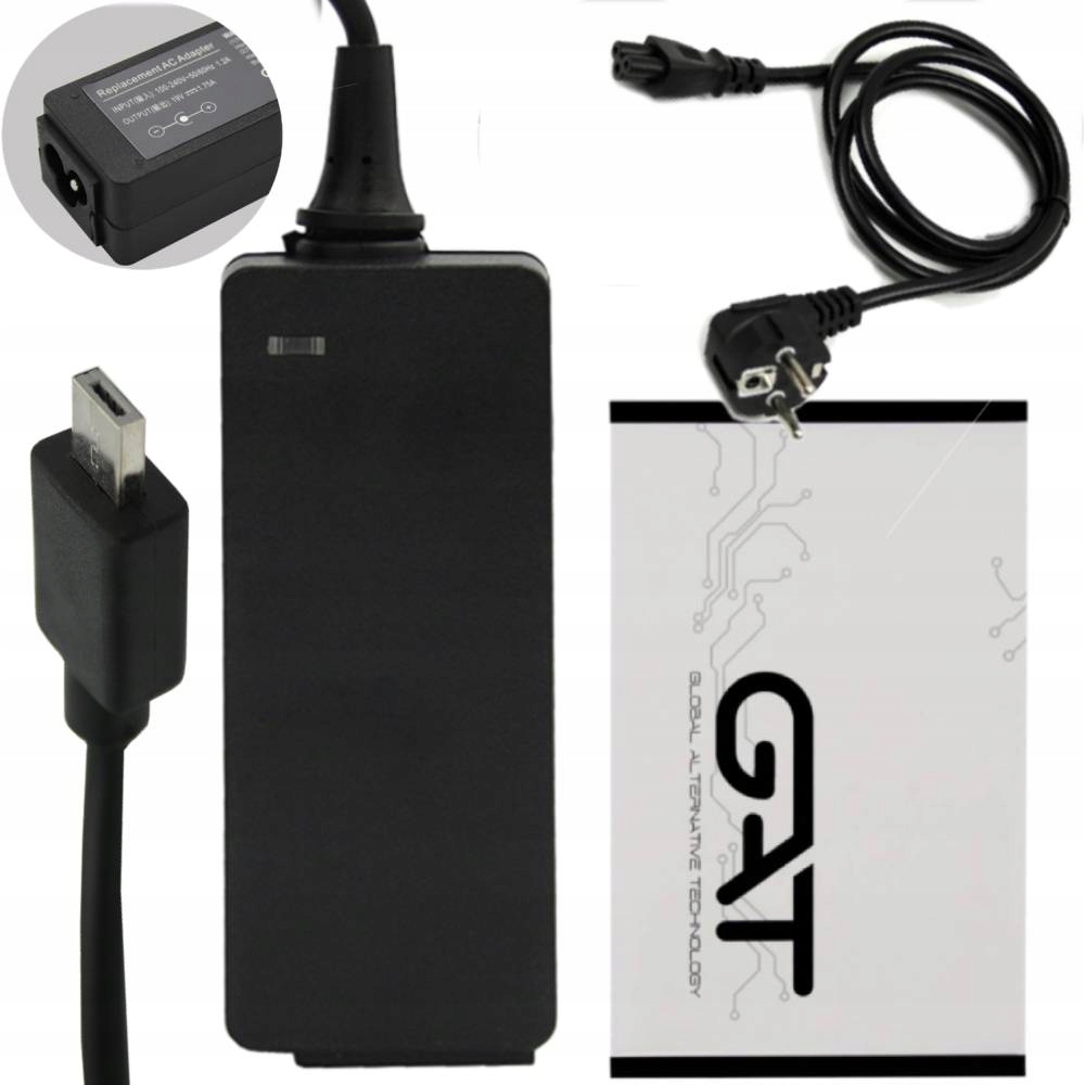 ZASILACZ DO LAPTOPA ASUS X205T TP200S X205TA Z KABLEM ZASILAJĄCYM 19V 33W 1.75A - Zasilacze do laptopów