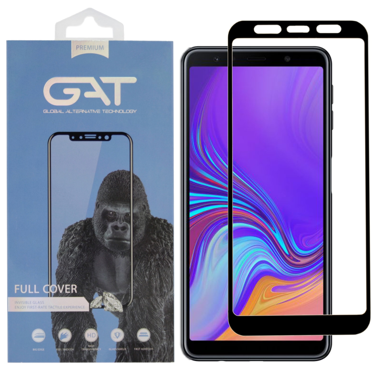 WYŚWIETLACZ I DIGITIZER SAMSUNG GALAXY A7 I SZKŁO HARTOWANE GAT PREMIUM - Wyświetlacze z digitizerami do telefonów