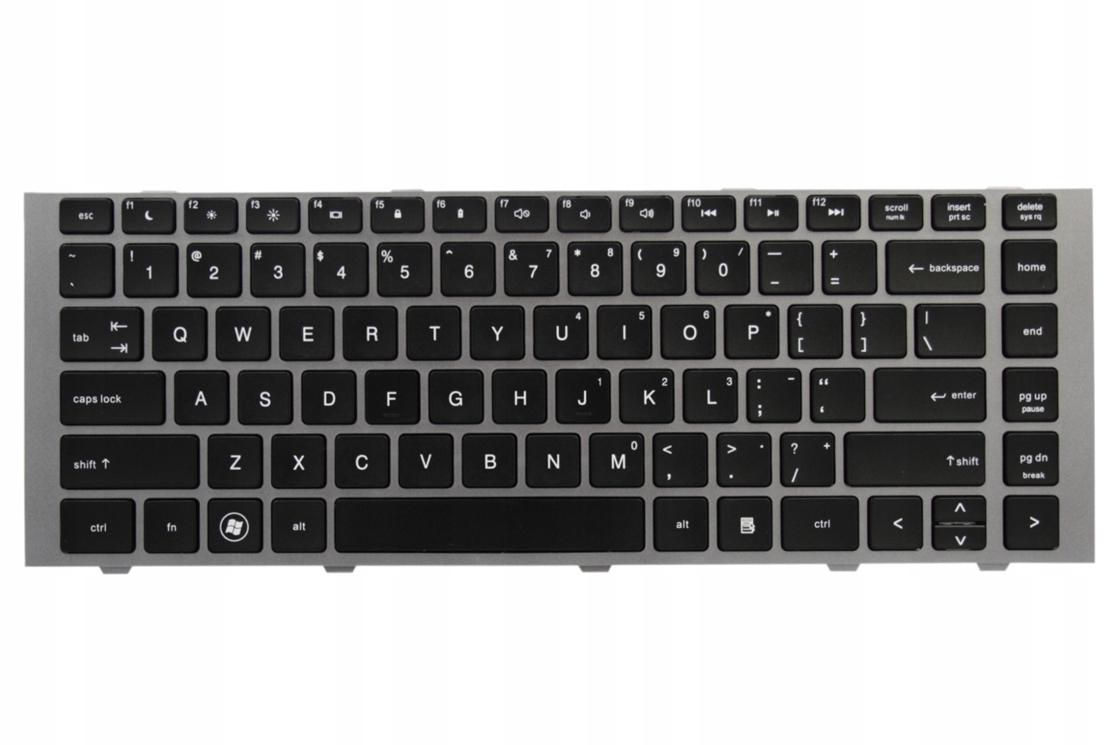 KLAWIATURA HP PROBOOK 4440S 4441S 4445S 4446S CZARNA Z SZARĄ RAMKĄ - Klawiatury do laptopów
