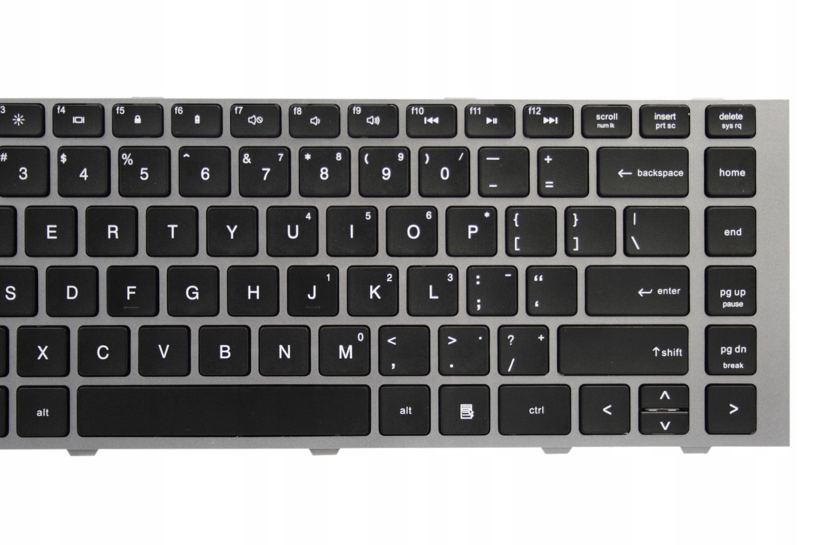 KLAWIATURA HP PROBOOK 4440S 4441S 4445S 4446S CZARNA Z SZARĄ RAMKĄ - Klawiatury do laptopów
