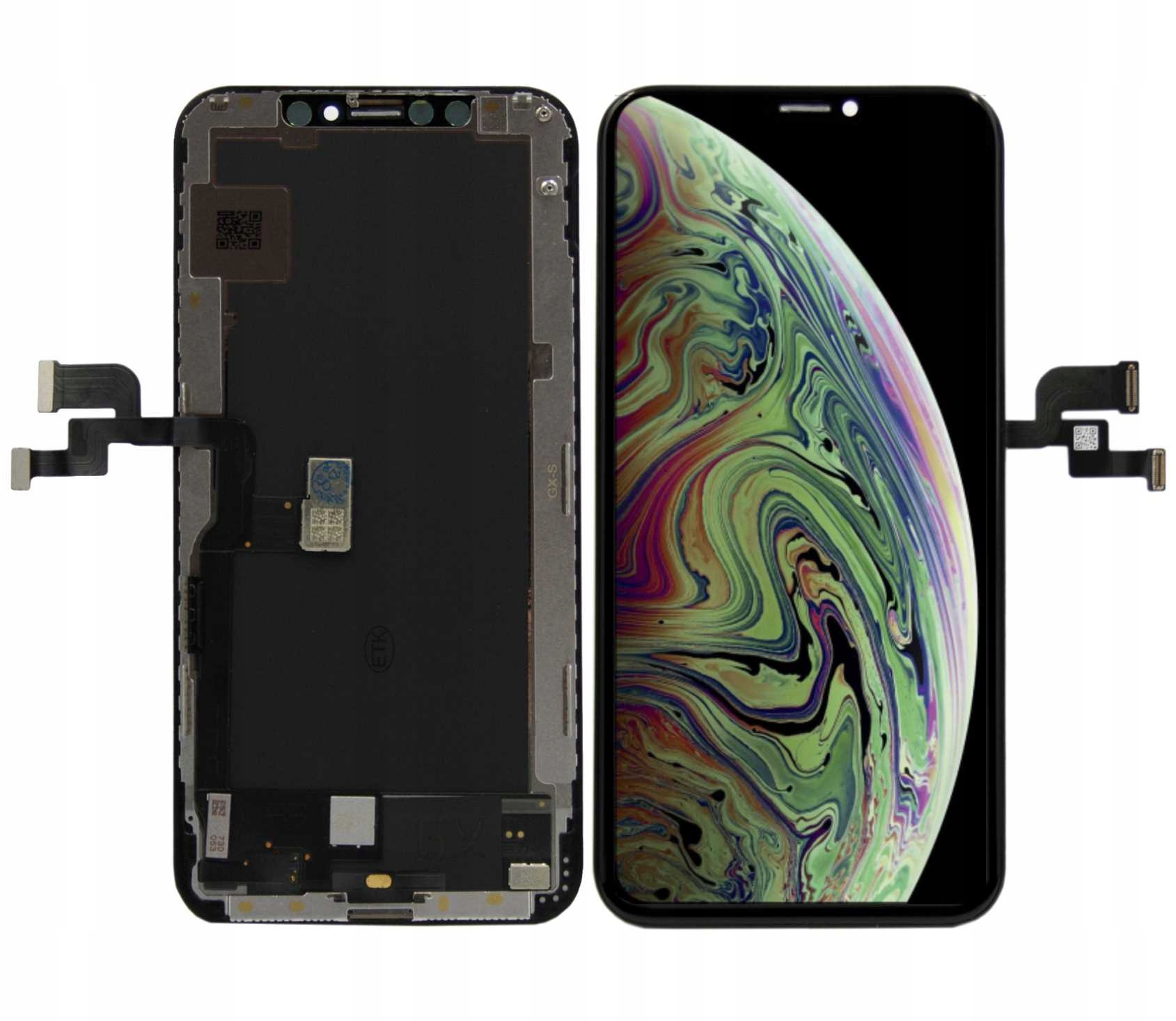 WYŚWIETLACZ I DIGITIZER IPHONE XS OLED I SZKŁO HARTOWANE 18D - Wyświetlacze z digitizerami do telefonów