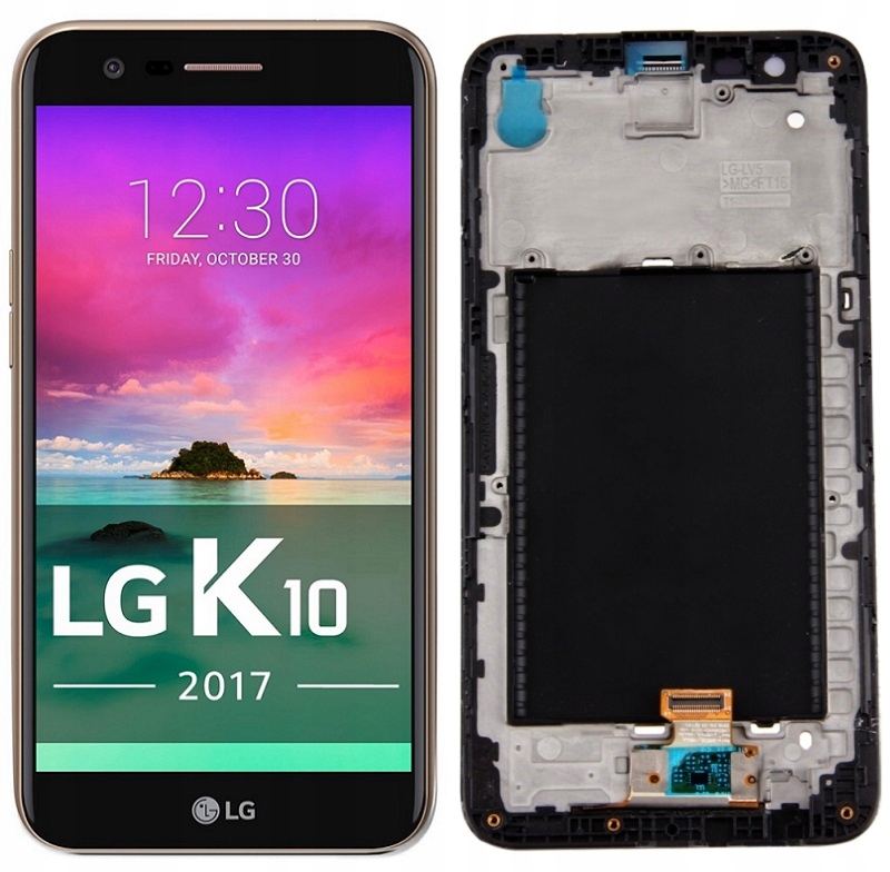 WYŚWIETLACZ I DIGITIZER LG K10 2017 I SZKŁO HARTOWANE GAT 2,5D - Wyświetlacze z digitizerami do telefonów