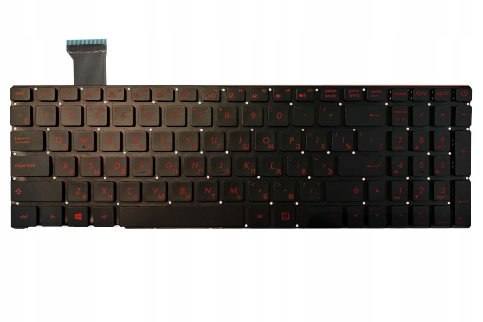 KLAWIATURA ASUS ROG GL552JX GL552VW GL552V GL552 GL552VL GL552VWM CZARNA Z PODŚWIETLENIEM - Klawiatury do laptopów