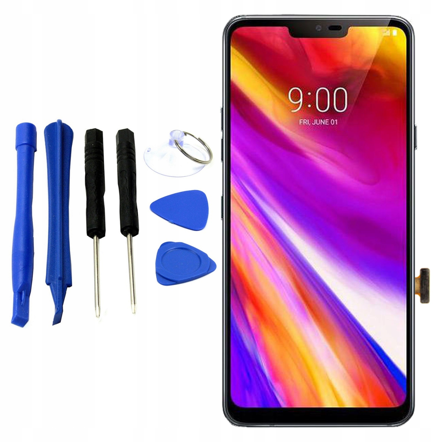 WYŚWIETLACZ Z DIGITIZEREM LG G7 THINQ G710EM G710PM G710VMP Z NARZĘDZIAMI CZARNY - Wyświetlacze z digitizerami do telefonów