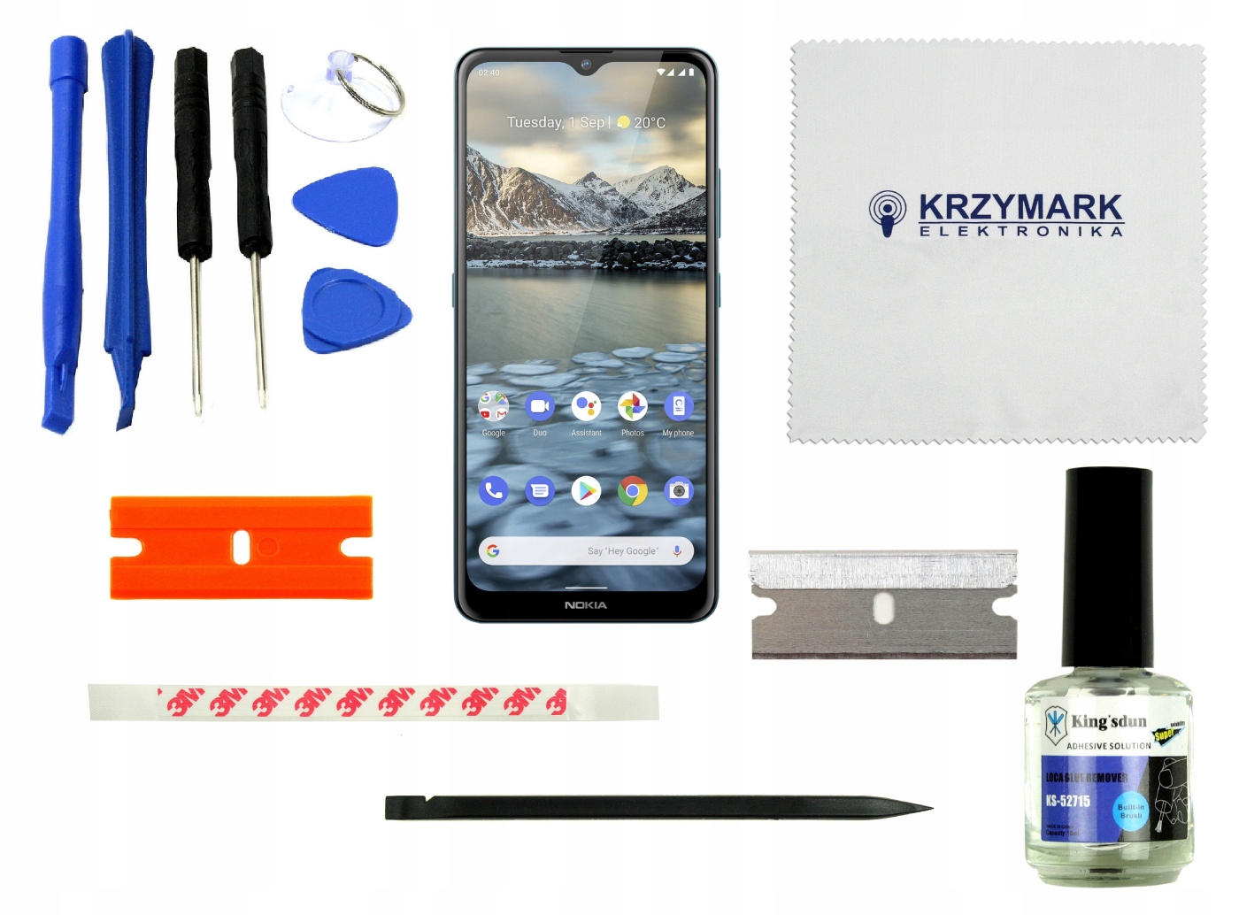 WYŚWIETLACZ I DIGITIZER NOKIA 2.4 TA-1270 TA-1277 TA-1275 TA-1274 Z ZESTAWEM NAPRAWCZYM - Wyświetlacze z digitizerami do telefonów