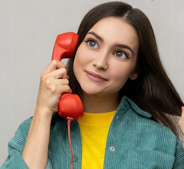 SŁUCHAWKA RETRO DO TELEFONU MINI JACK 3.5 MM RÓŻOWY - Gadżety na prezent