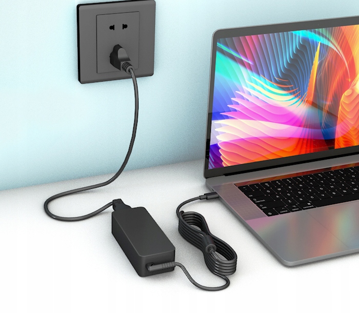 ZASILACZ USB-C 20V 3.25A 65W Z KABLEM ZASILAJĄCYM - Zasilacze do laptopów