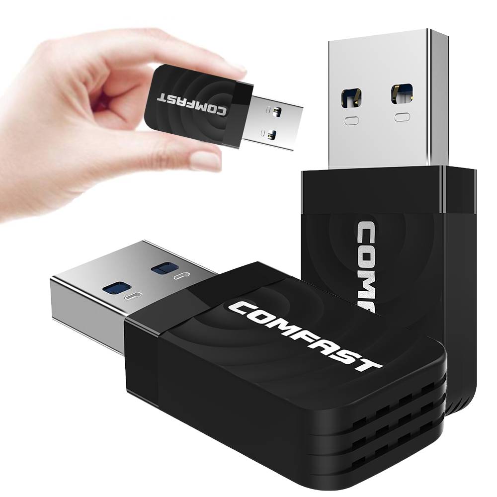 KARTA SIECIOWA ZEWNĘTRZNA WIFI USB COMFAST CF-812AC 1300 MBPS - Kable i USB adaptery