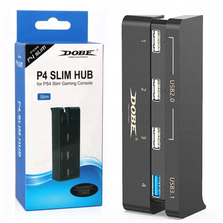 HUB DO PS4 DOBE P4 SLIM HUB - Kable i USB adaptery