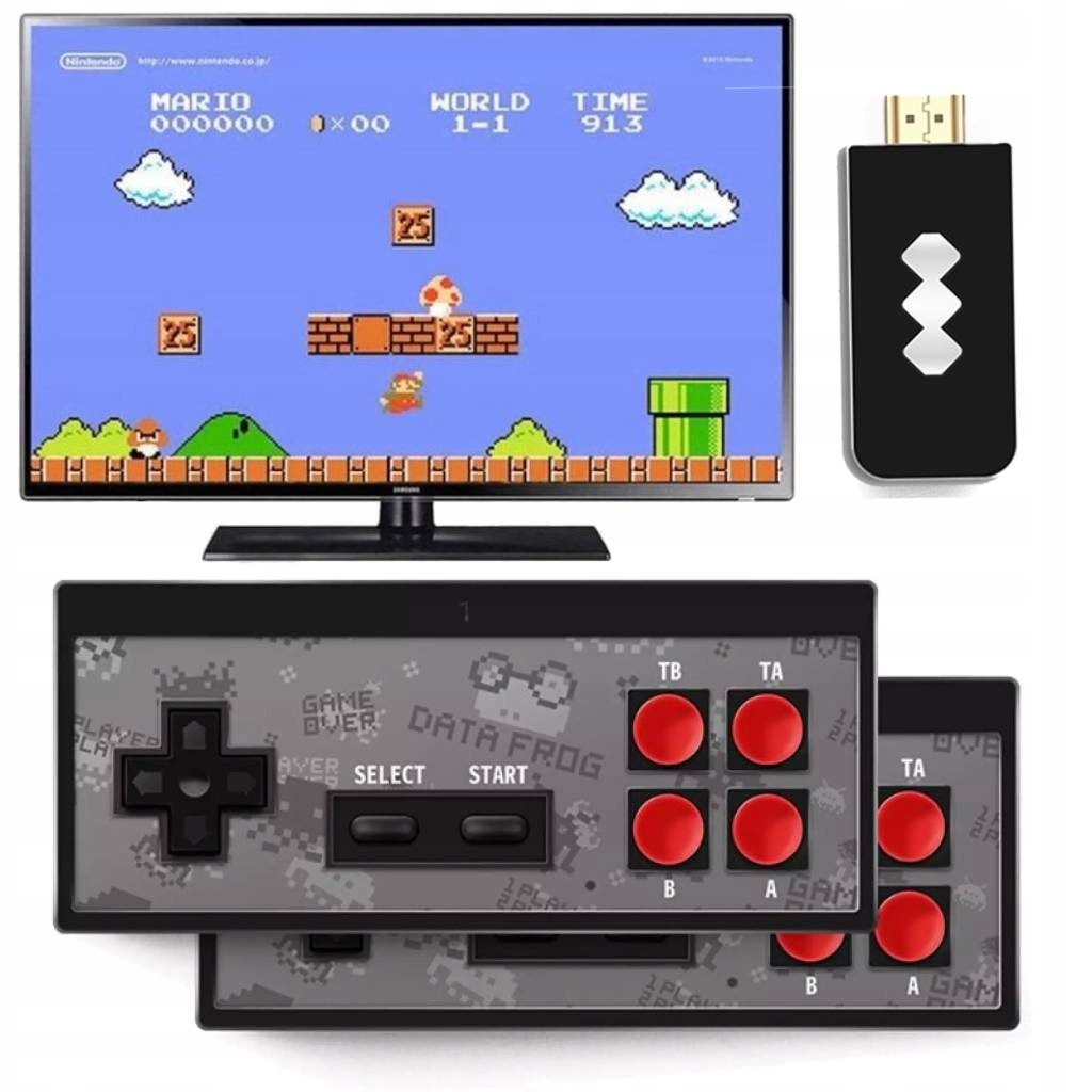 Konsola retro Hdmi Y2-HD 600 gier 8bit 2 pady bezprzewodowe