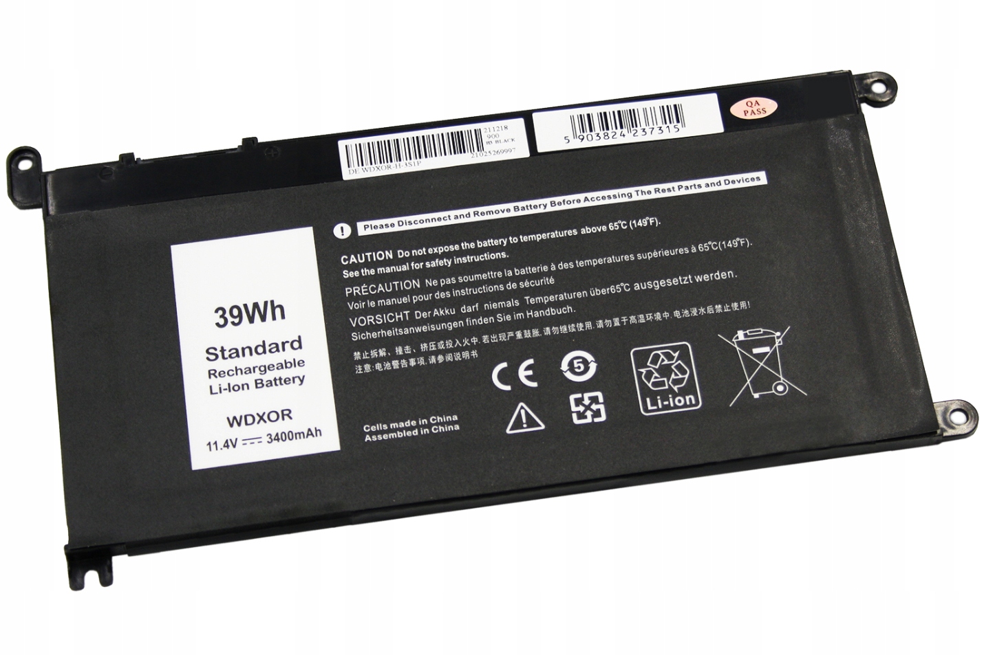 BATERIA DO DELL VOSTRO 15 5568 5368 5481 5565 5765 5482 3379 WDX0R 3400MAH - Baterie do laptopów