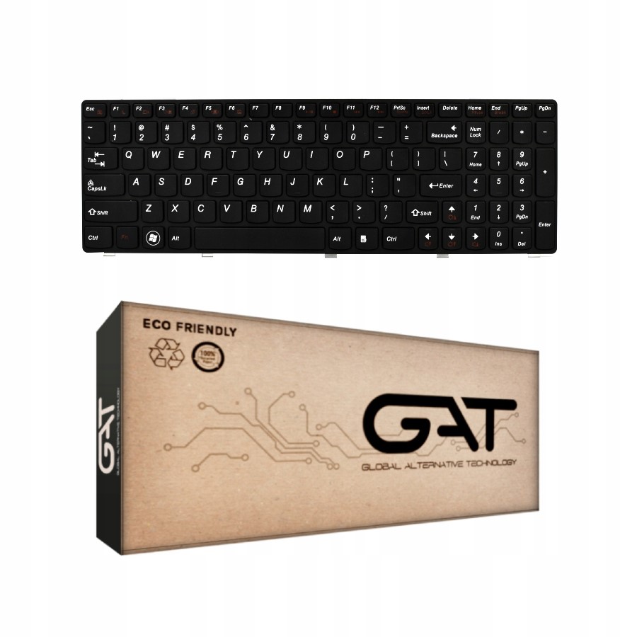 KLAWIATURA DO LENOVO G580 G585 P580 Z580 Z585 V580 US WIN7 RAMKA - Klawiatury do laptopów
