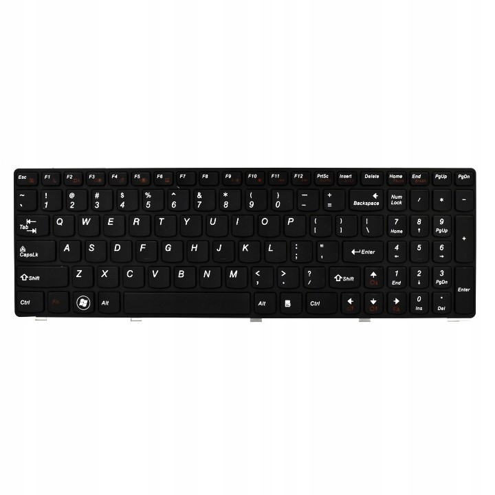 KLAWIATURA DO LENOVO G580 G585 P580 Z580 Z585 V580 US WIN7 RAMKA - Klawiatury do laptopów