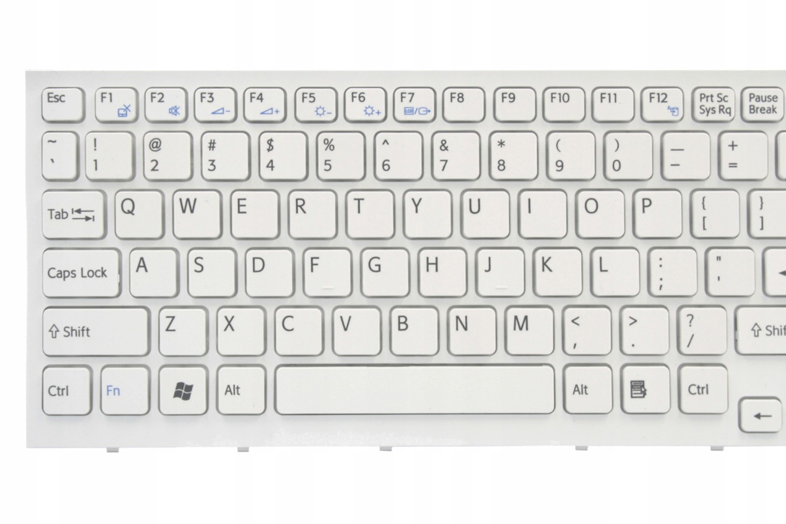 KLAWIATURA DO SONY VAIO VPC-EB PCG-7121 BIAŁA Z RAMKĄ US - Klawiatury do laptopów