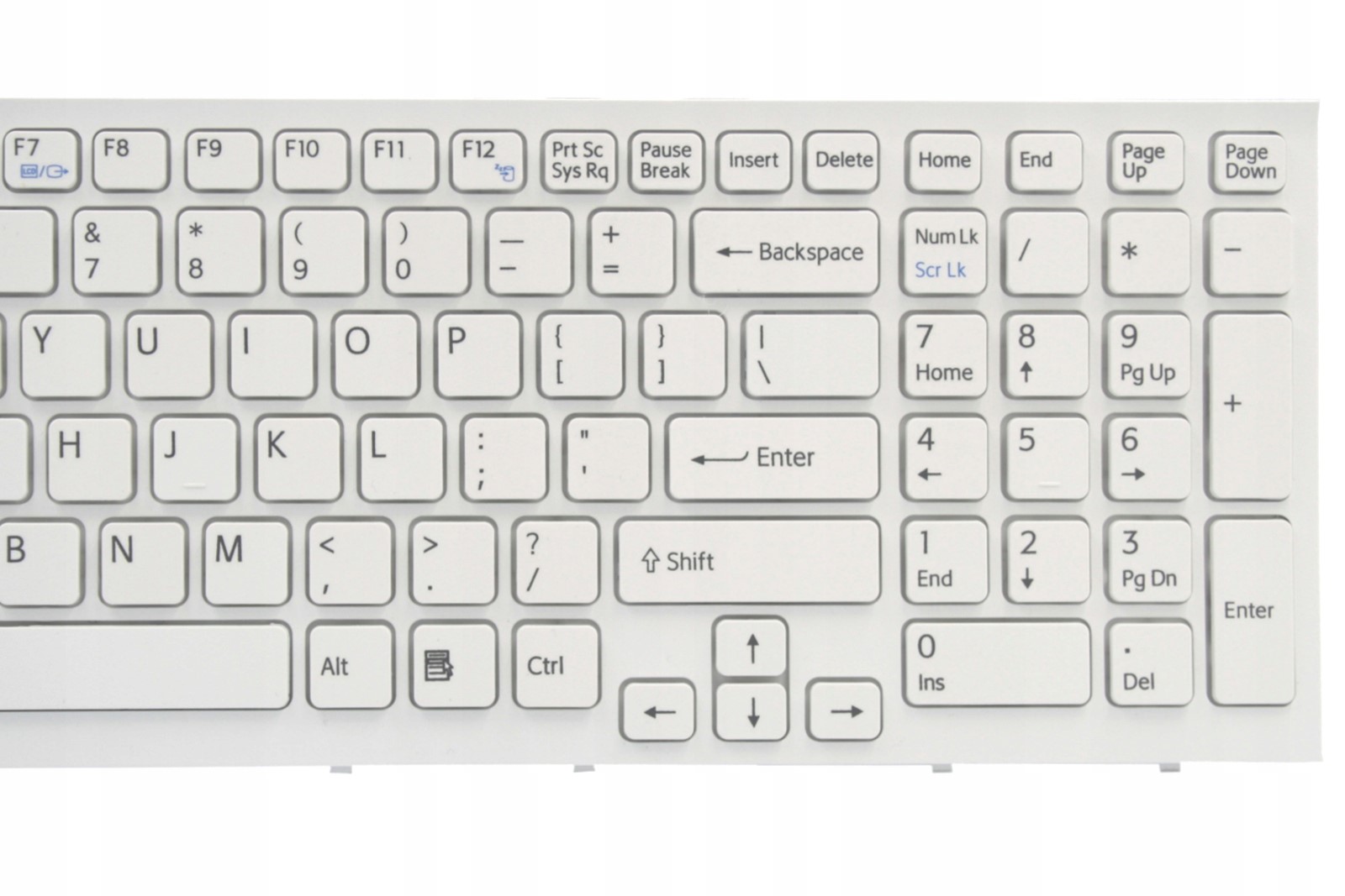 KLAWIATURA DO SONY VAIO VPC-EB PCG-7121 BIAŁA Z RAMKĄ US - Klawiatury do laptopów