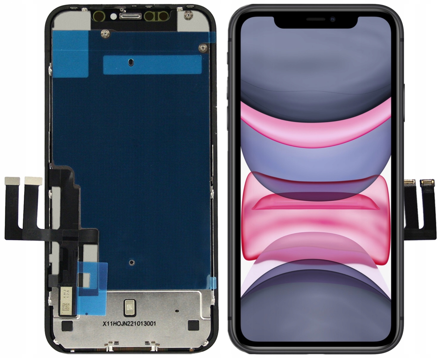 WYŚWIETLACZ I DIGITIZER IPHONE 11 A2111 A2221 A2223 Z RAMKĄ CZARNY INCELL - Wyświetlacze z digitizerami do telefonów