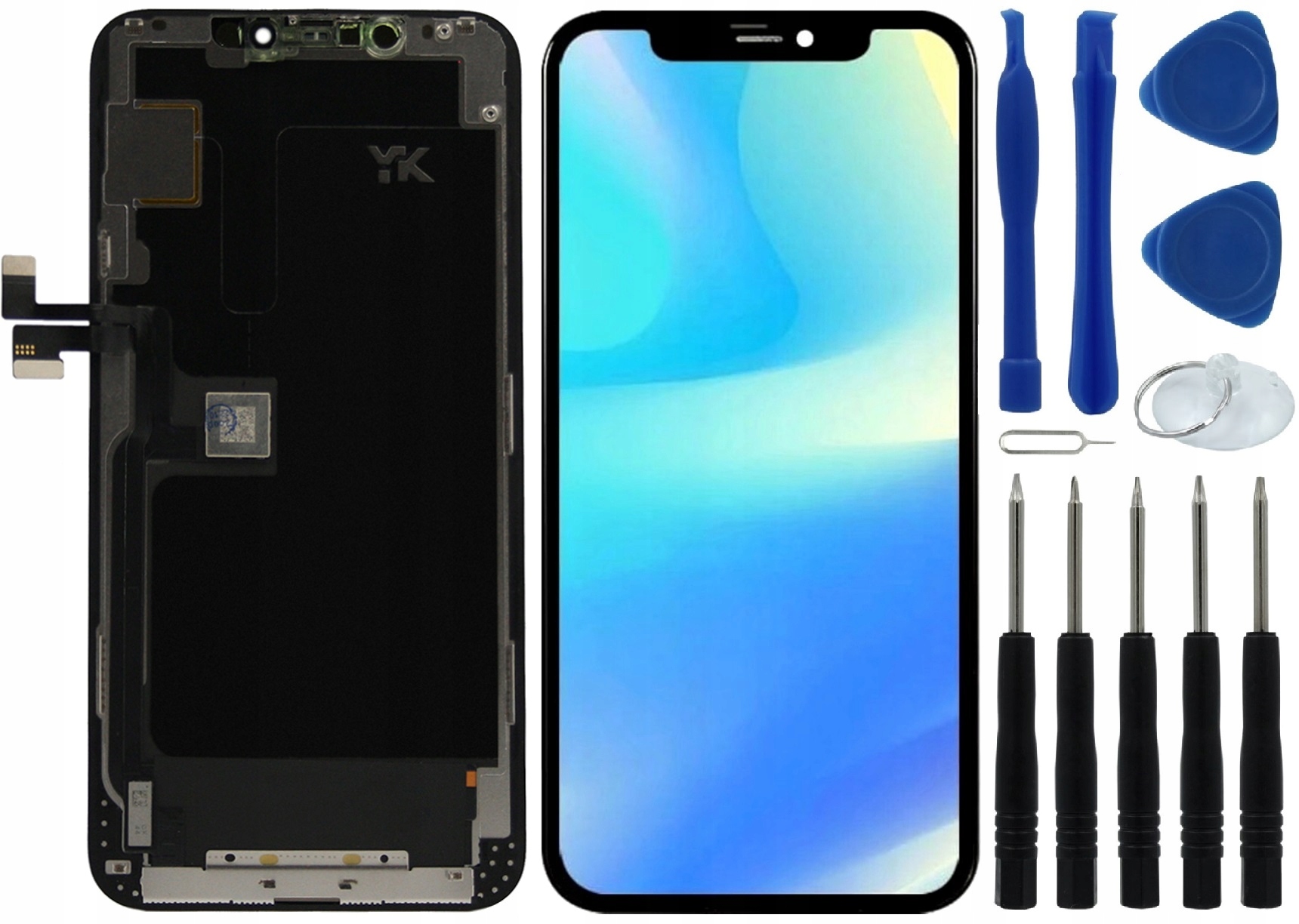 WYŚWIETLACZ Z DIGITIZEREM IPHONE 11 PRO MAX A2161 A2220 A2218 Z NARZĘDZIAMI I RAMKĄ - Wyświetlacze z digitizerami do telefonów