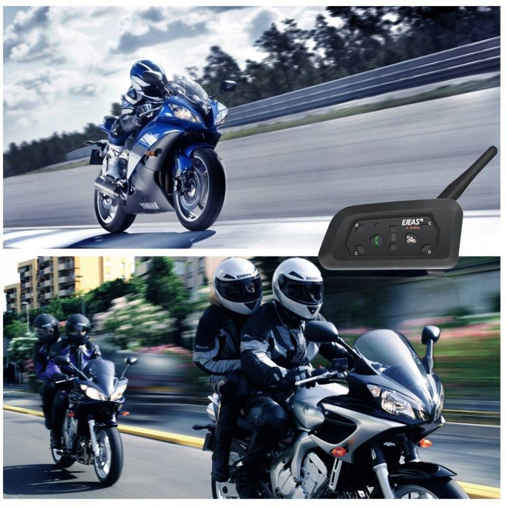 INTERKOM MOTOCYKLOWY EJEAS V6 PRO BLUETOOTH 2 KOMPLETY - Akcesoria motoryzacyjne