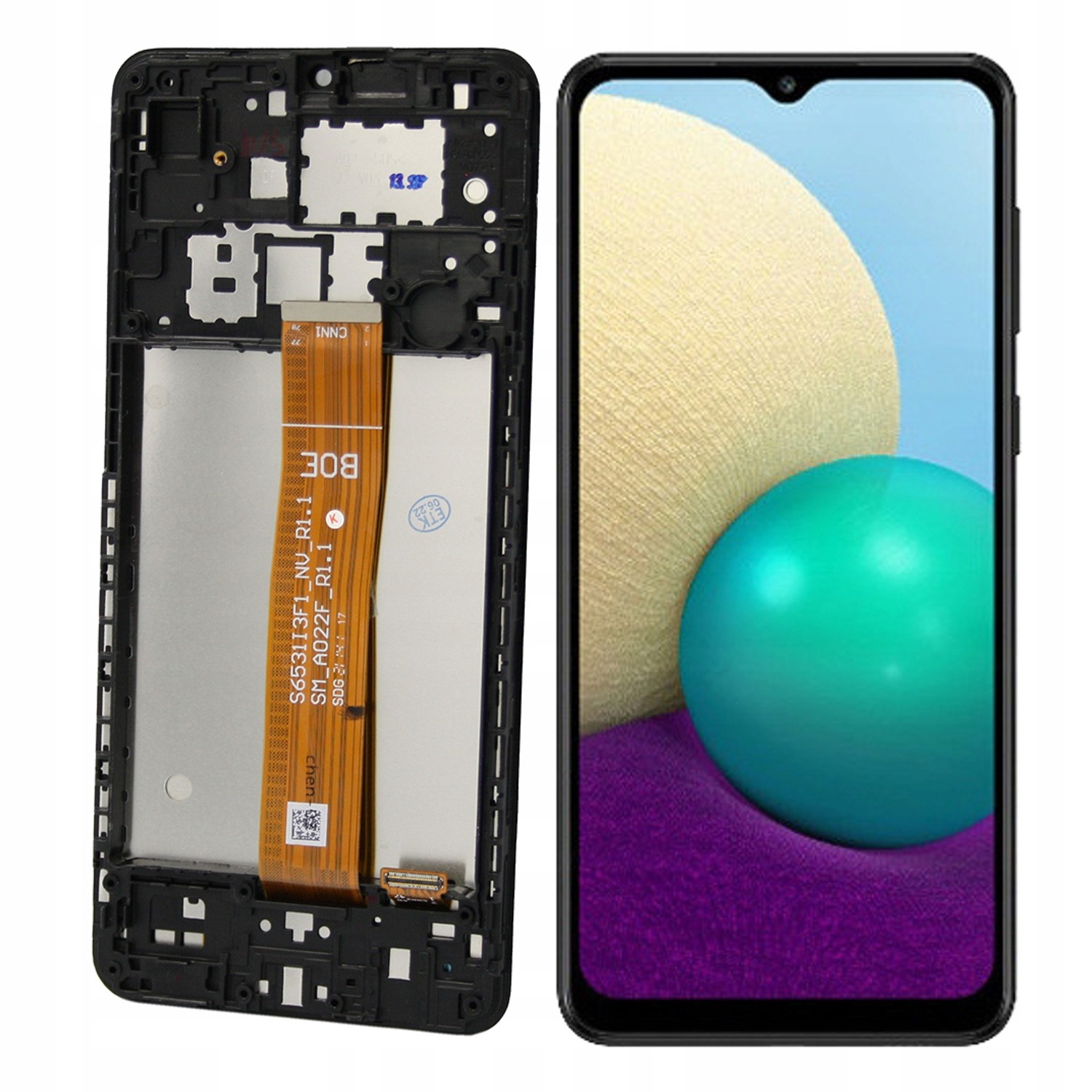 WYŚWIETLACZ I DIGITIZER DO SAMSUNG GALAXY A02 RAMKA NARZĘDZIA - Wyświetlacze z digitizerami do telefonów