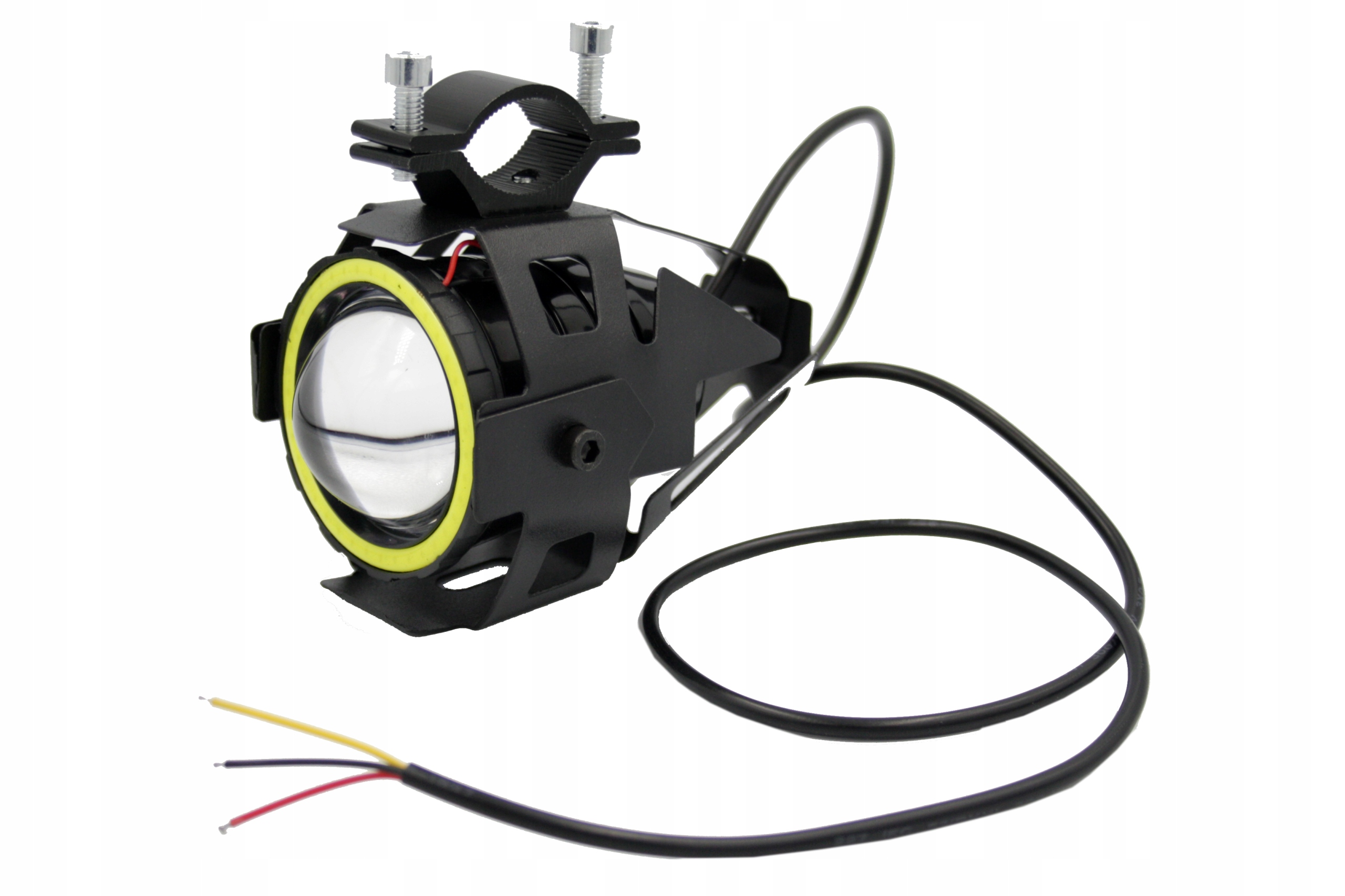 LAMPA MOTOCYKLOWA 2 SZTUKI CZERWONY RING LED CREE U7 - Akcesoria motoryzacyjne