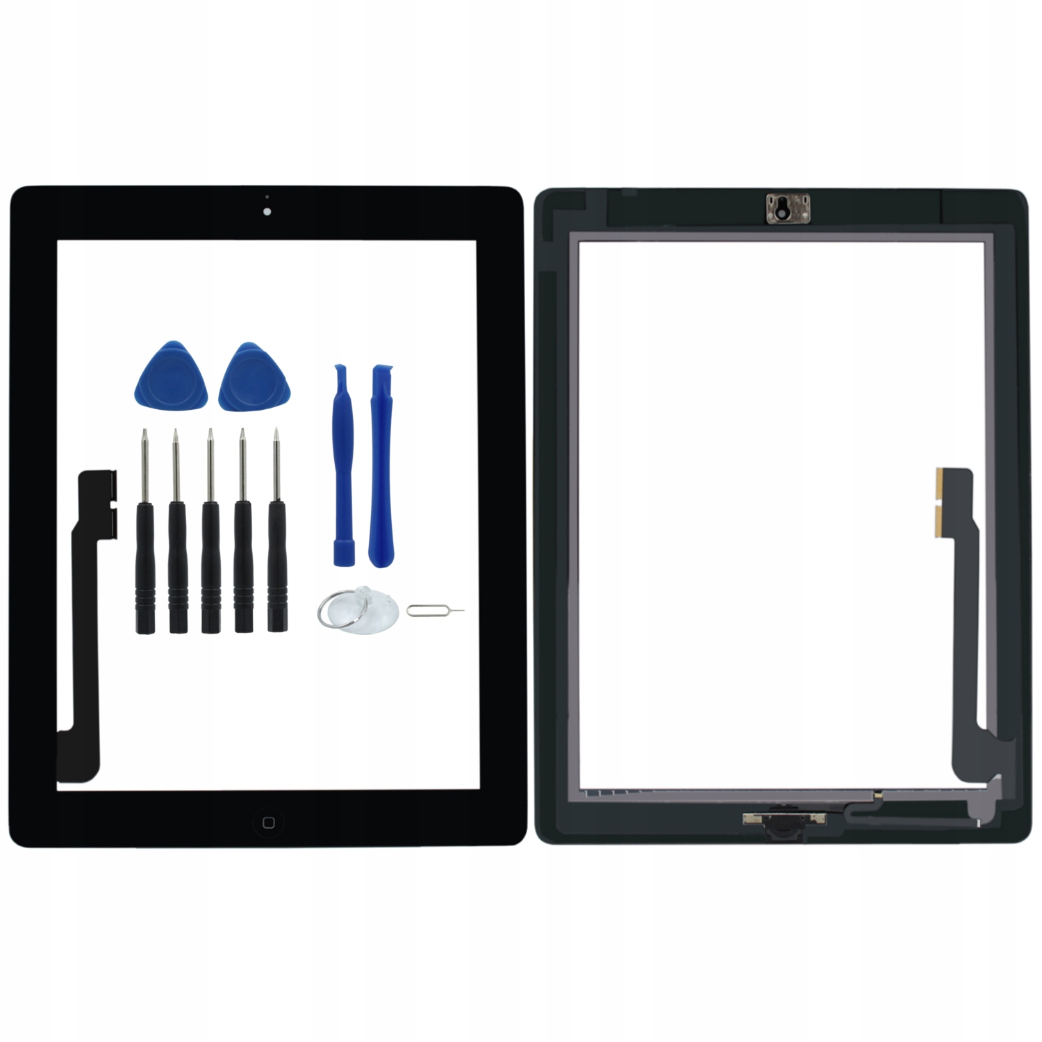 DIGITIZER APPLE IPAD 3 A1403 A1416 A1430 APPLE IPAD 4 A1458 A1459 A1460 Z NARZĘDZIAMI CZARNY - Digitizery do tabletów