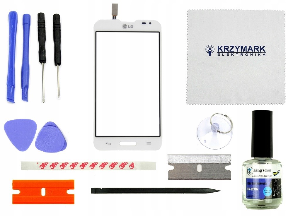 DIGITIZER LG F70 D315 F370K F370L Z ZESTAWEM NAPRAWCZYM BIAŁY - Digitizery do telefonów