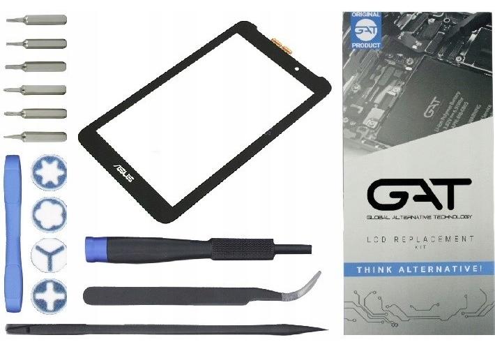 DIGITIZER DOTYK EKRAN SZYBKA ASUS FONEPAD 7, FE170CG ME170 K012 FE170 CZARNY Z NARZĘDZIAMI GAT - Digitizery do tabletów