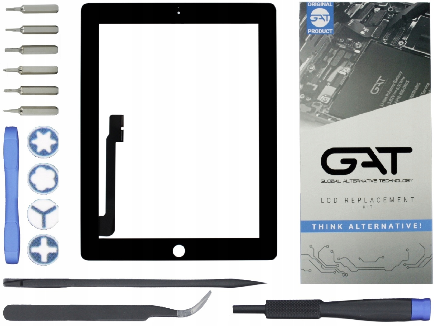 DIGITIZER DO APPLE IPAD 3 A1403 IPAD 4 A1458 Z NARZĘDZIAMI GAT - Digitizery do tabletów