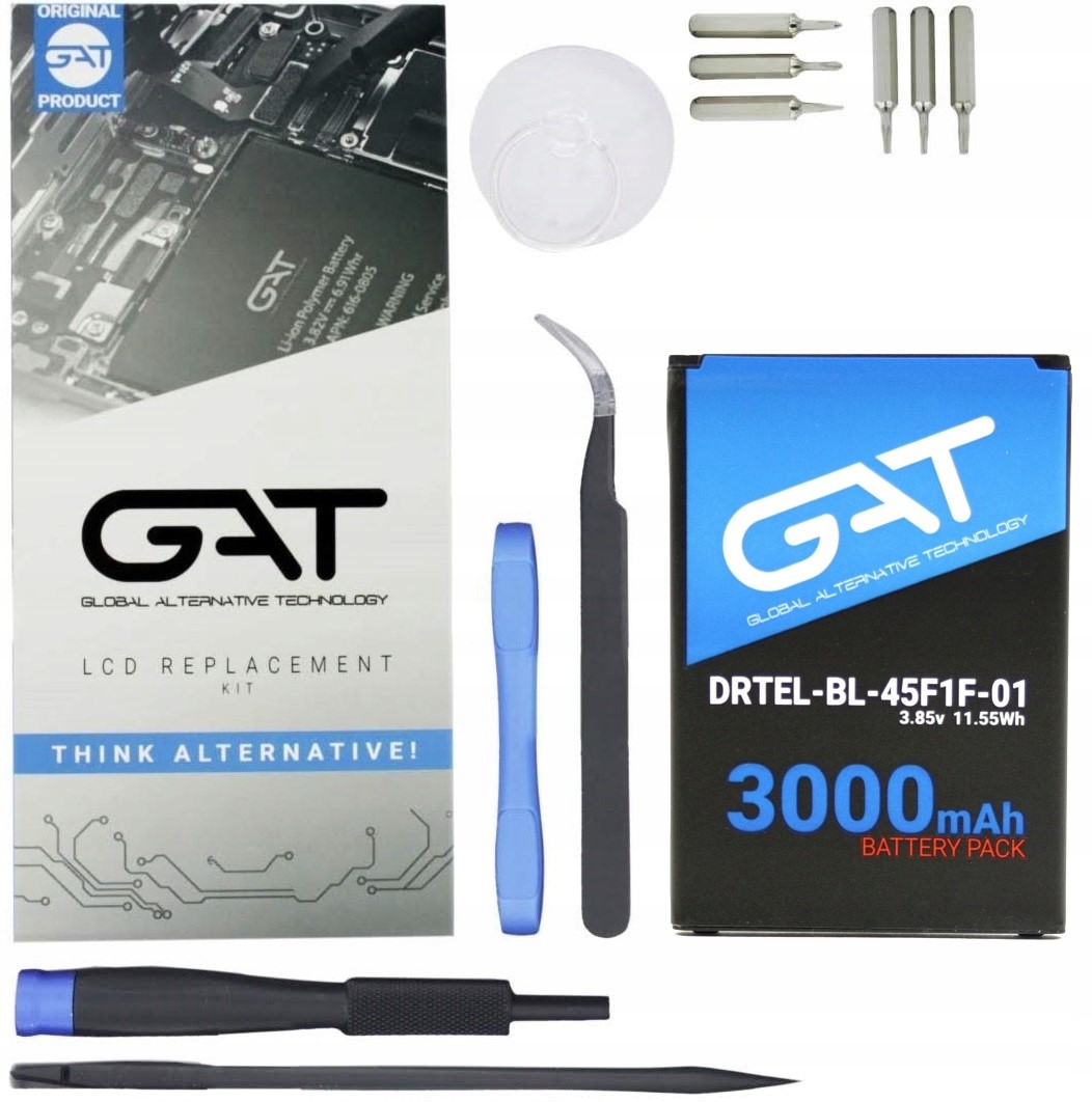 BATERIA LG K4 2017 M160 K8 2017 M200 BL-45F1F 3000MAH GAT + ZESTAW NAPRAWCZY PGAT - Baterie do telefonów