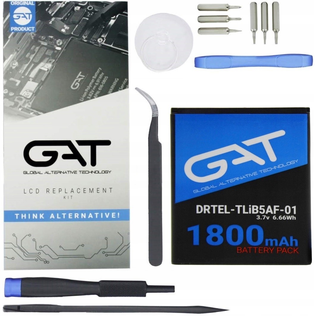 BATERIA ALCATEL ONE TOUCH OT-5035 TLiB5AF 1800MAH GAT Z ZESTAWEM NAPRAWCZYM PGAT - Baterie do telefonów