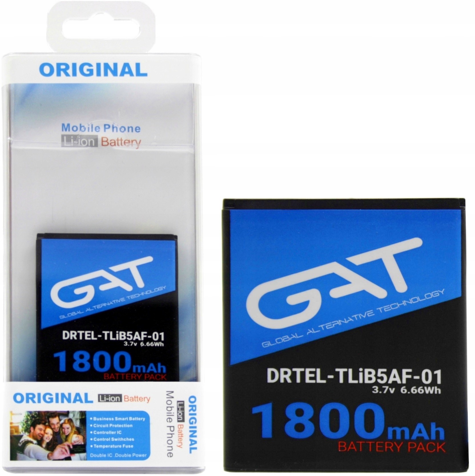 BATERIA ALCATEL ONE TOUCH OT-5035 TLiB5AF 1800MAH GAT Z ZESTAWEM NAPRAWCZYM PGAT - Baterie do telefonów