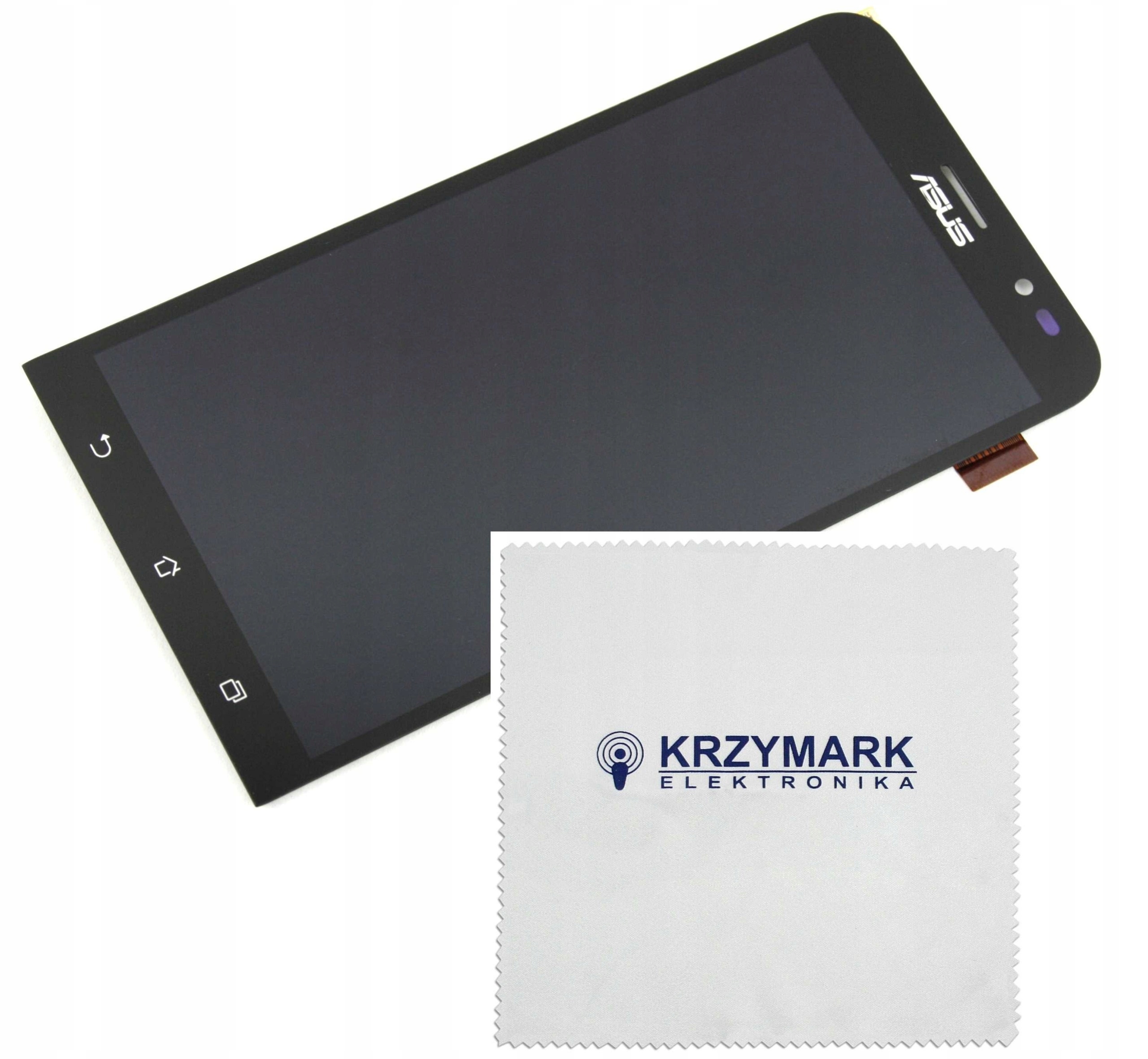 WYŚWIETLACZ Z DIGITIZEREM FULL SET ASUS ZENFONE GO ZB552KL ZE ŚCIERECZKĄ CZARNY - Wyświetlacze z digitizerami do telefonów