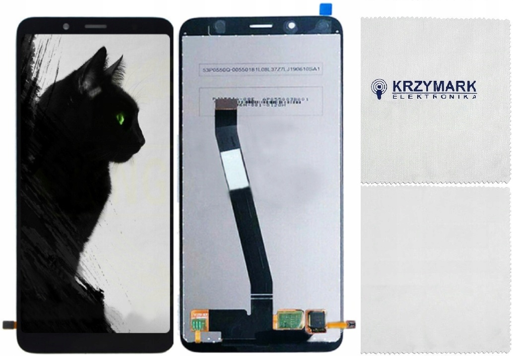 WYŚWIETLACZ I DIGITIZER XIAOMI REDMI 7A ZE ŚCIERECZKĄ CZARNY IPS - Wyświetlacze z digitizerami do telefonów