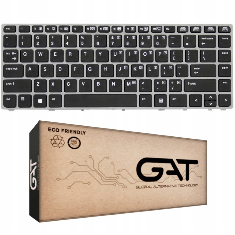KLAWIATURA HP ELITEBOOK FOLIO 9470M 9480M 697685-001 ZE SREBRNĄ RAMKĄ KGAT - Klawiatury do laptopów