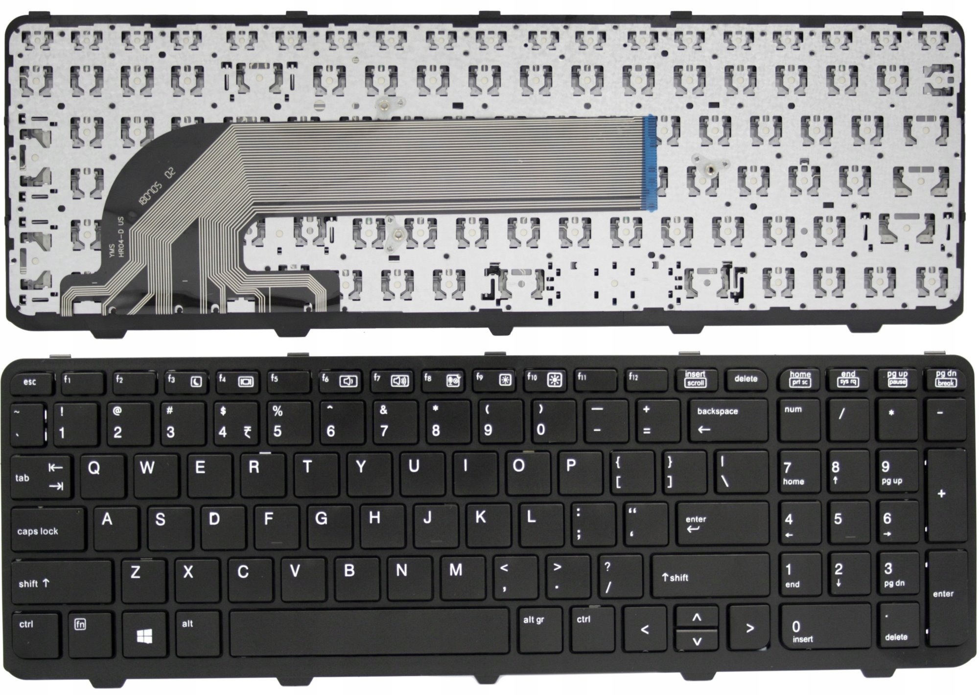 KLAWIATURA HP PROBOOK 450 455 470 G0 G1 639396-XXXINNY ZACZEP SKRAJNY GAT - Klawiatury do laptopów