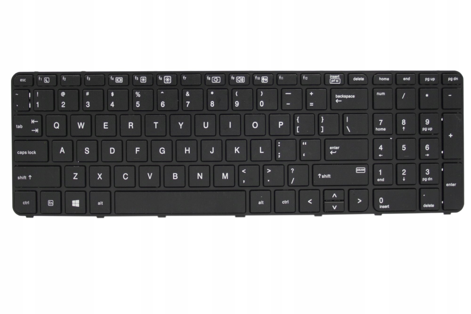 KLAWIATURA HP PROBBOK 450 455 470 G3 450 455 470 G4 CZARNA Z RAMKĄ WIN8 US GAT - Klawiatury do laptopów