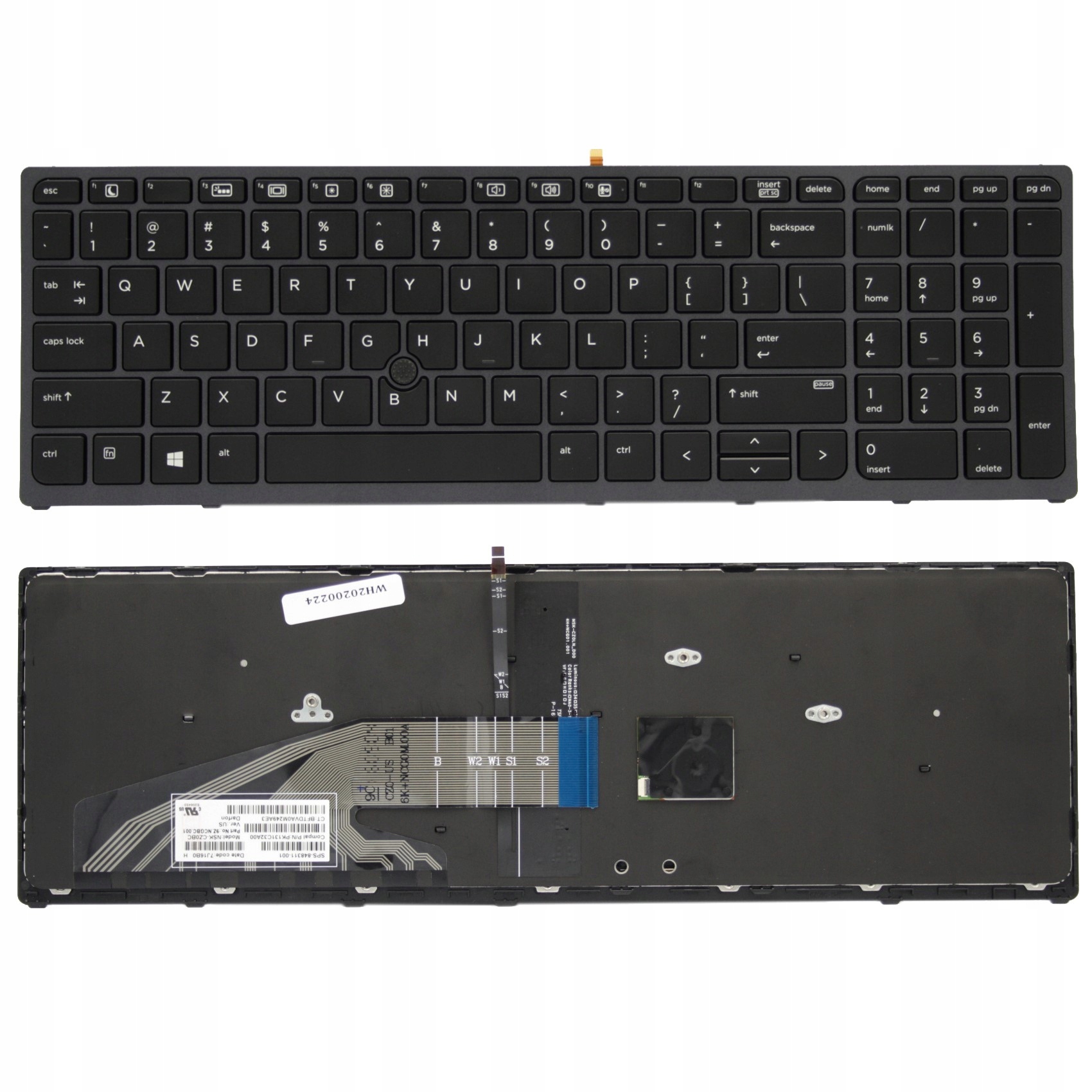 KLAWIATURA HP ZBOOK G3 17 15 848311-001 Z RAMKĄ POINTEREM I PODŚWIETLENIEM KGAT - Klawiatury do laptopów