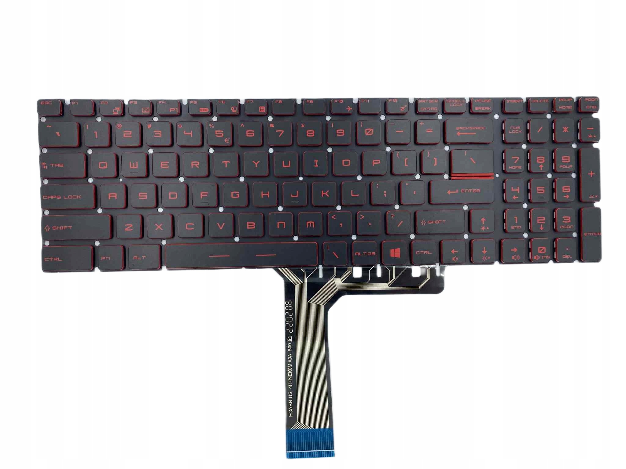 KLAWIATURA MSI WS60 GE62 GE72 GS70 GS60 GT72 GL72 GL62 V143422AK1 PODŚWIETLANA LED CZERWONE PRZYCISKI - Klawiatury do laptopów