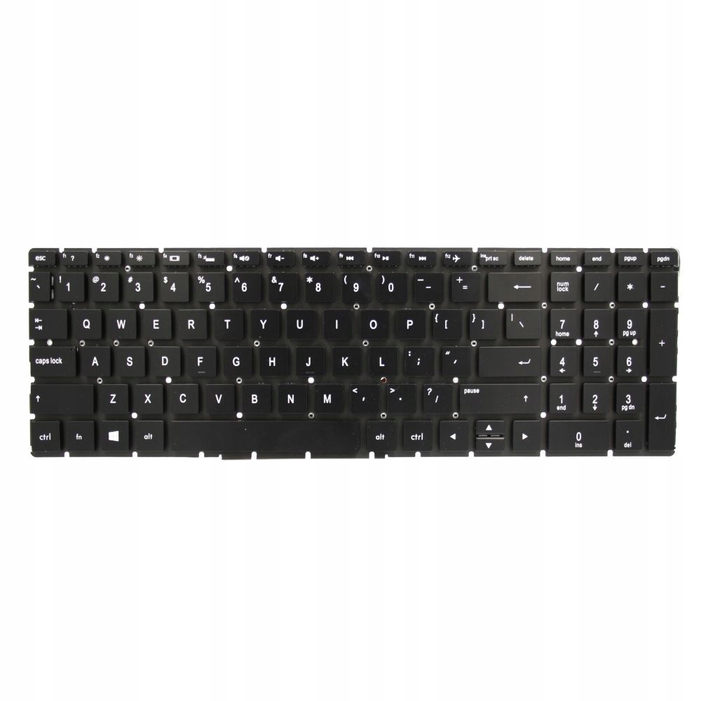 KLAWIATURA DO HP 250 G6 255 G6 15S-EQ 15S-FQ LED PODŚWIETLANA BEZ RAMKI CZARNA BŁYSZCZĄCA - Klawiatury do laptopów