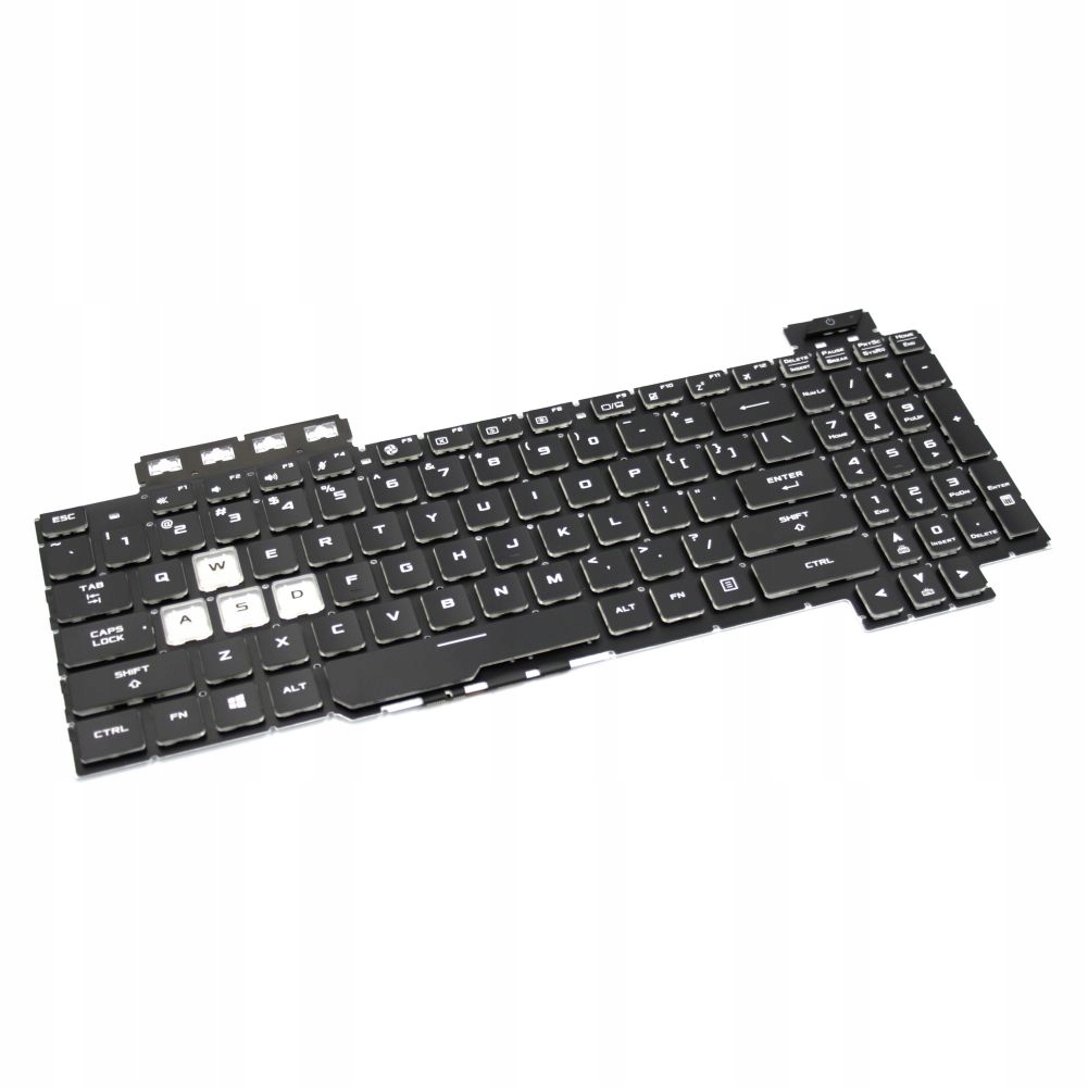 KLAWIATURA DO ASUS FX505DU FX505DY FX505DD FX505DT FX705 FX705GM BIAŁY LED BEZ RAMKI US CZARNA - Klawiatury do laptopów
