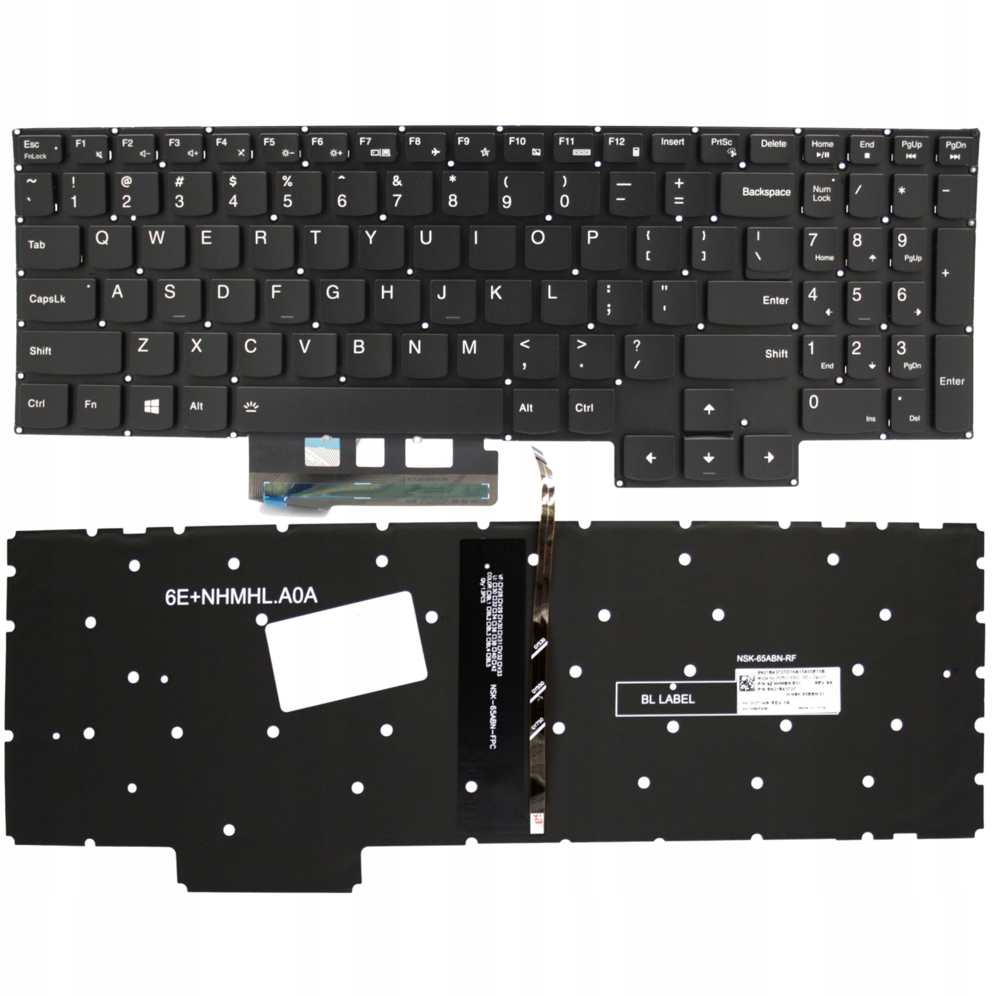 KLAWIATURA DO LENOVO US LEGION 5 15ACH6H 15ACH6 15ITH6H 15ITH6 LED BEZ RAMKI PODŚWIETLANA LED - Klawiatury do laptopów