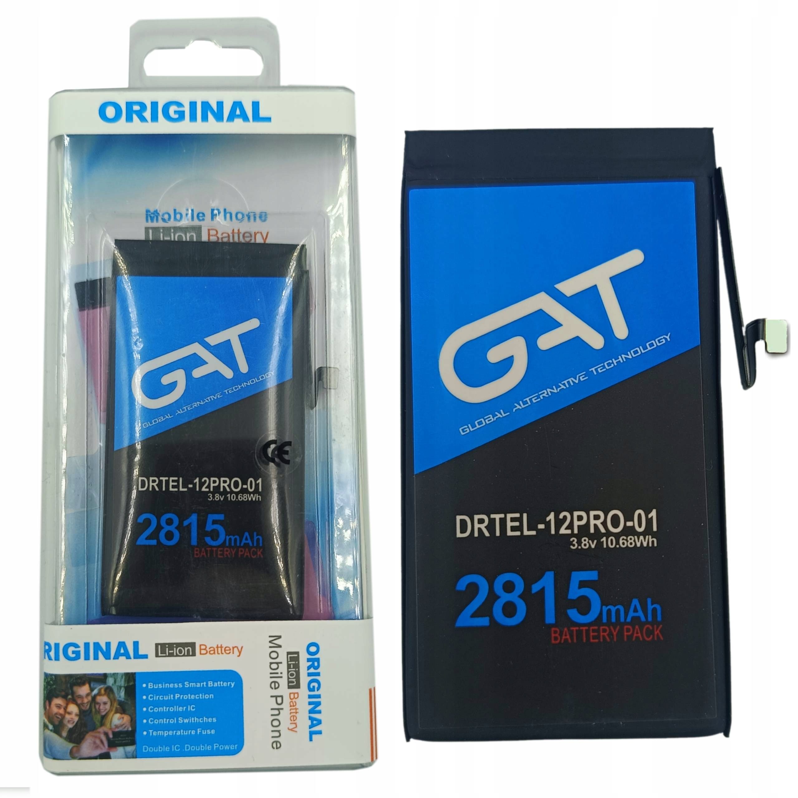 BATERIAAPPLE IPHONE 12 / 12 PRO 2815MAH GAT KLEJ 3,8V 10,68WHiPhone 12: A2172, A2402, A2403, A2404iPhone 12 Pro: A2341, A2406, A - Import z systemu magazynowego