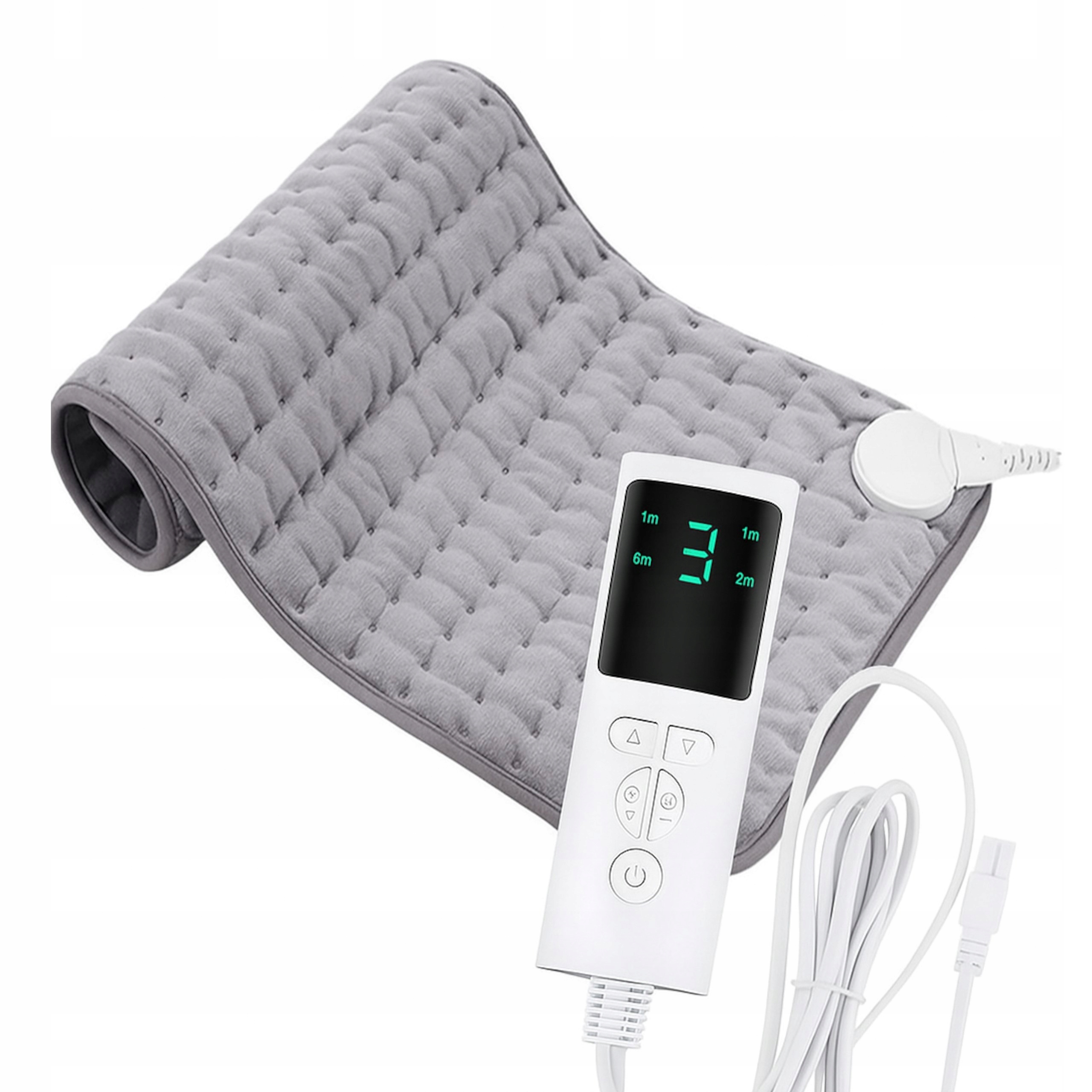 PODUSZKA GRZEWCZA KOCYK ELEKTRYCZNY Z PILOTEM REGULACJA TEMP. AUTOMATYCZNE WYŁĄCZANIE 30 X 60 CM - Import z systemu magazynowego