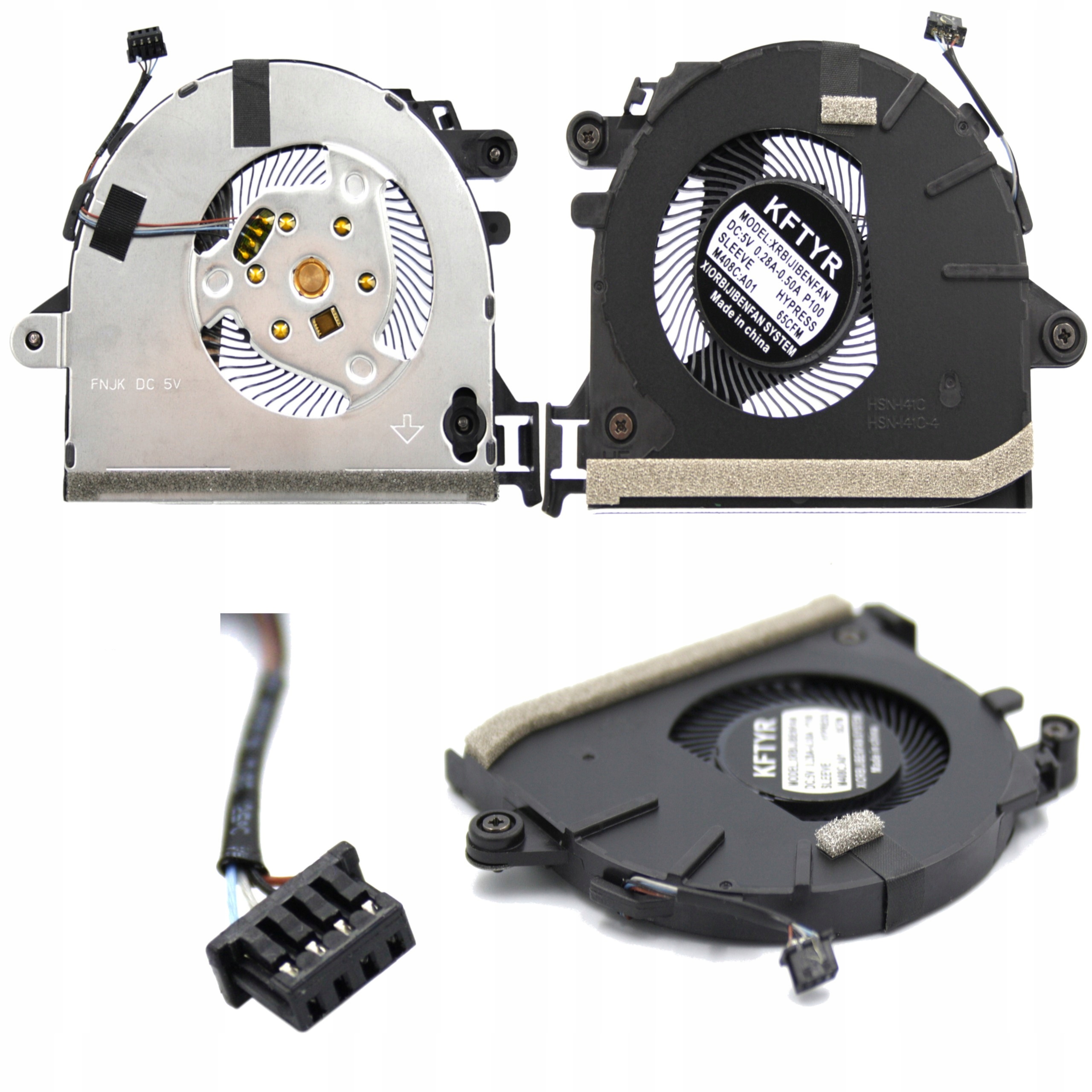 WENTYLATOR HP ELITEBOOK M07102-001, 6033B0090201, HSN-141C-4, HSN-141C 4PIN - Wentylatory i radiatory