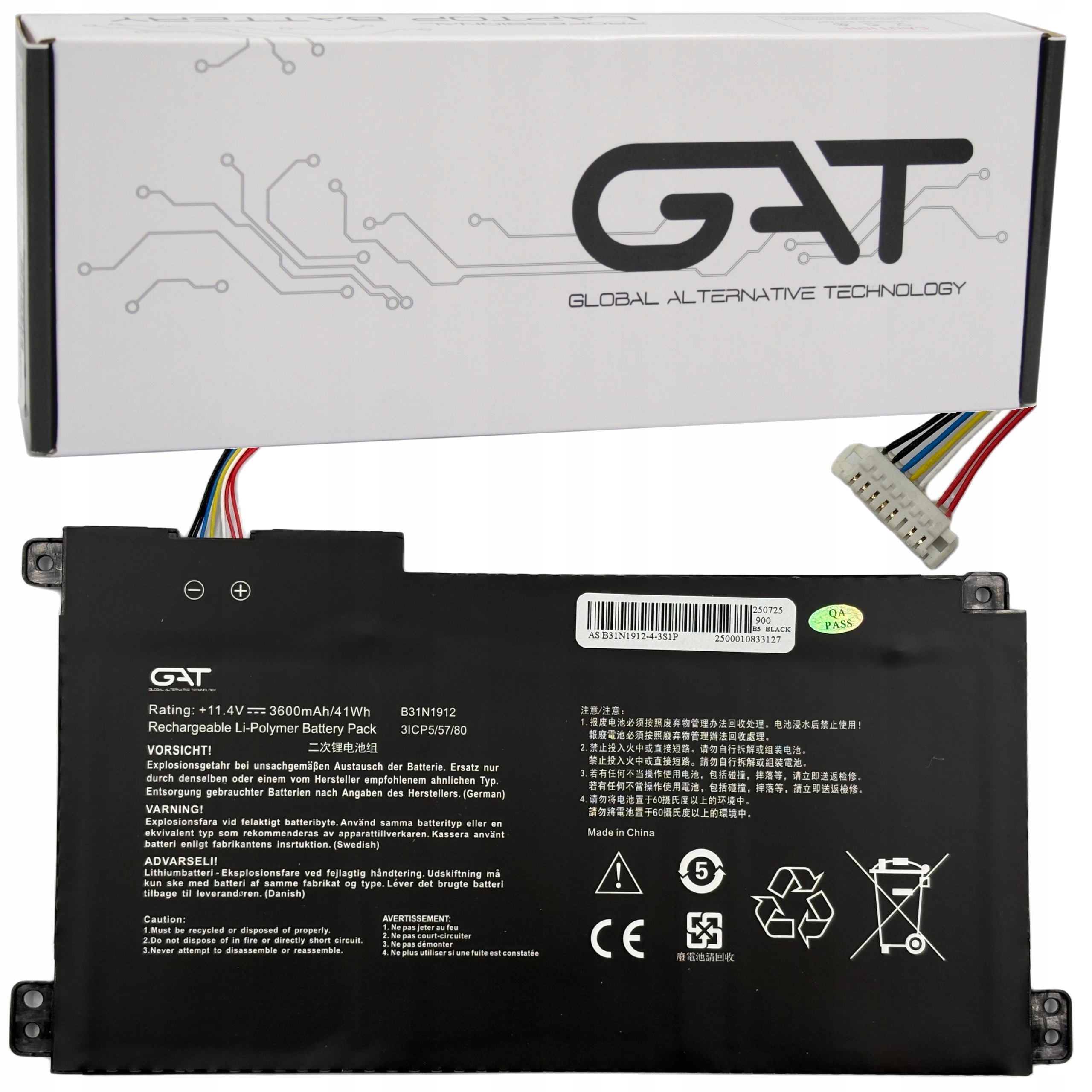 BATERIA B31N1912 C31N1912 DO ASUS VIVOBOOK 14 E410MA E410KA E510MA 3600MAH 11,4V - Baterie do laptopów