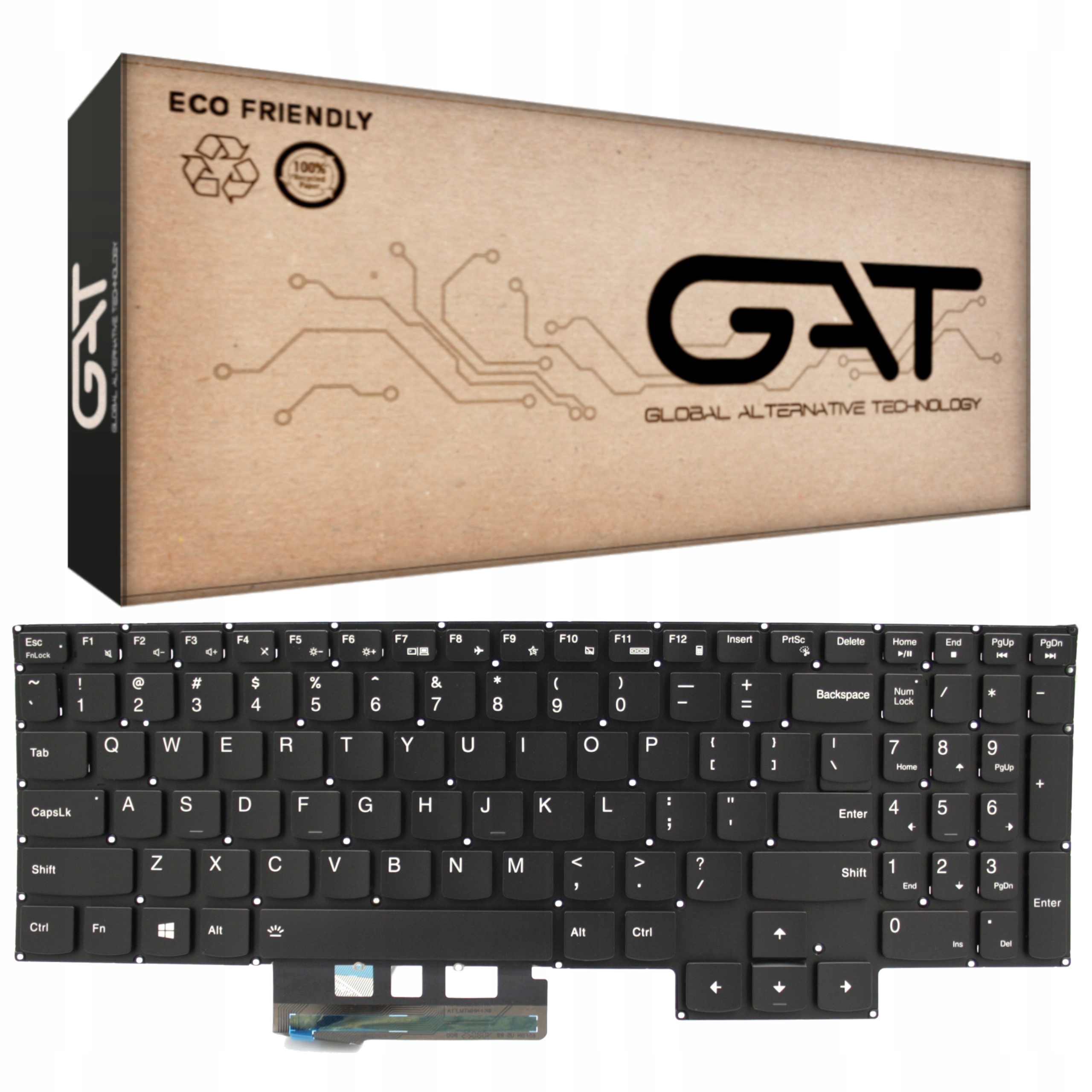 KLAWIATURA DO LENOVO US LEGION 5 15ACH6H 15ACH6 15ITH6H 15ITH6 LED BEZ RAMKI PODŚWIETLANA LED PUDEŁKO GAT - Klawiatury do laptopów